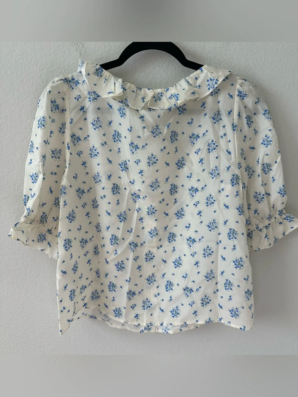 SEZANE KERINNE SHIRT in Blue Country SZ FR 36 US 4 NWT - Picture 5 of 5